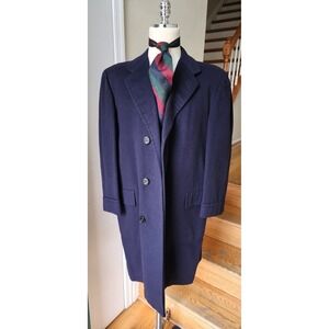 Vtg Crombie 100% Cashmere Overcoat Topcoat Size 40